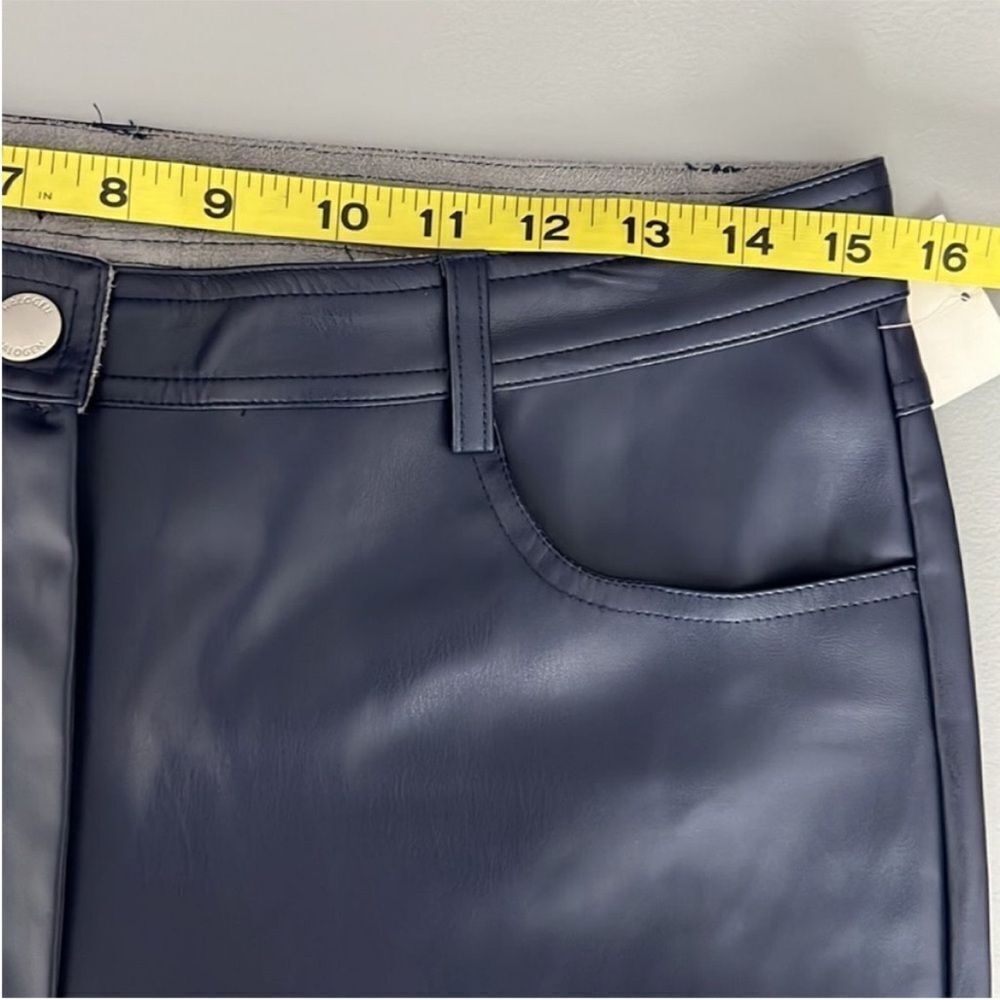 031 New Halogen® 5-Pocket Faux Leather Pants in Classic Blue Size 8 - Picture 8 of 11